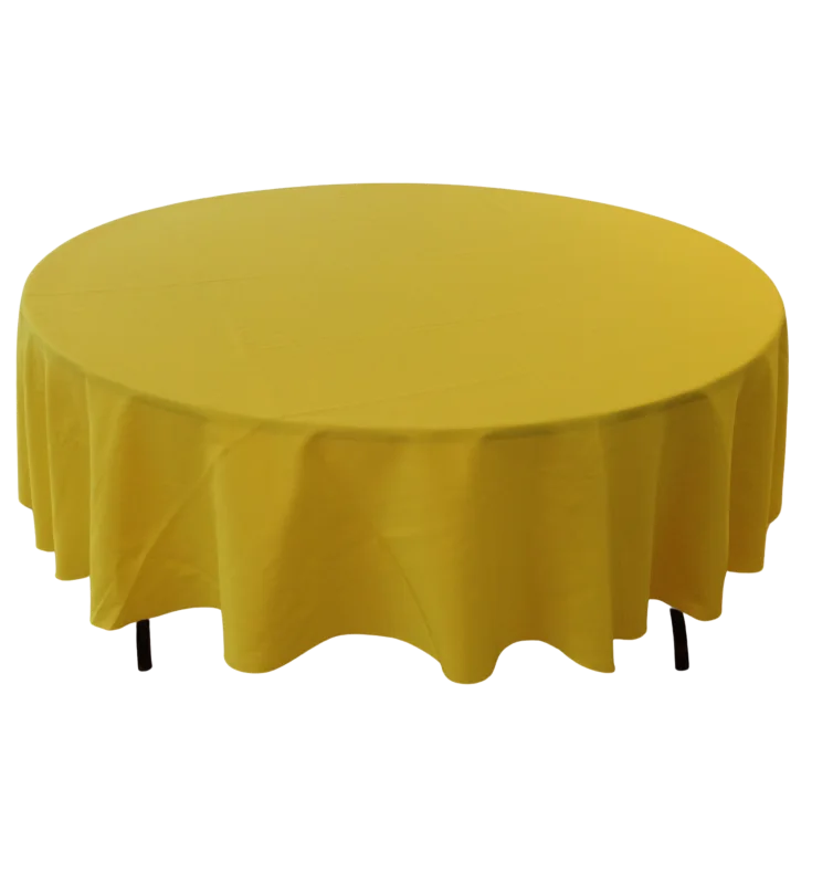 Nappe 90" ronde jaune