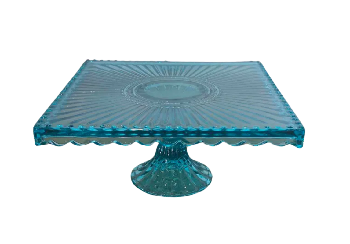 Présentoir à gâteau bleu 7.5'' x 7.5''