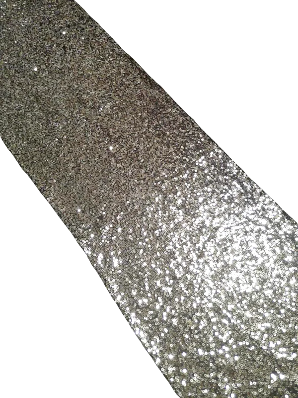 Chemin de table noir paillette argent 9'