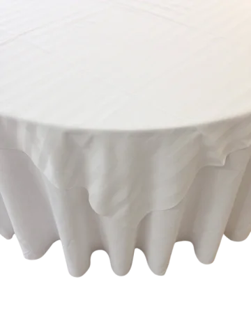 Nappe 68x68 blanche avec rayure