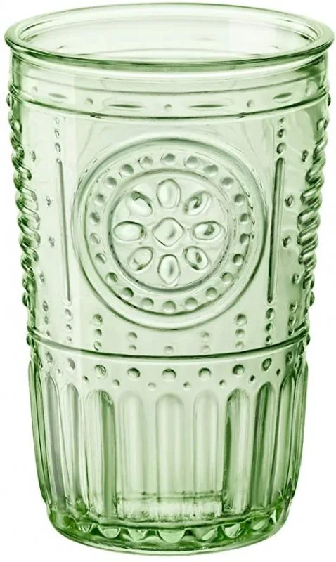 Verre à eau boho sauge