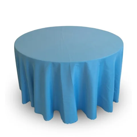Nappe 120'' ronde bleu ciel