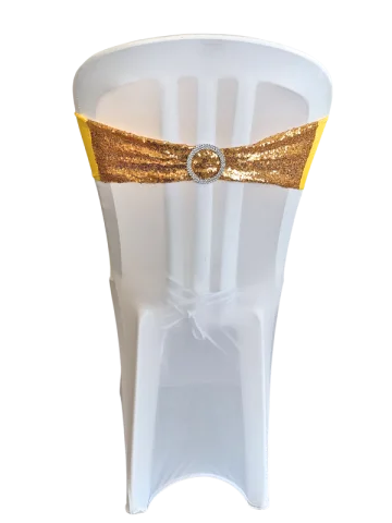 Bandeau en paillette doré avec bijou