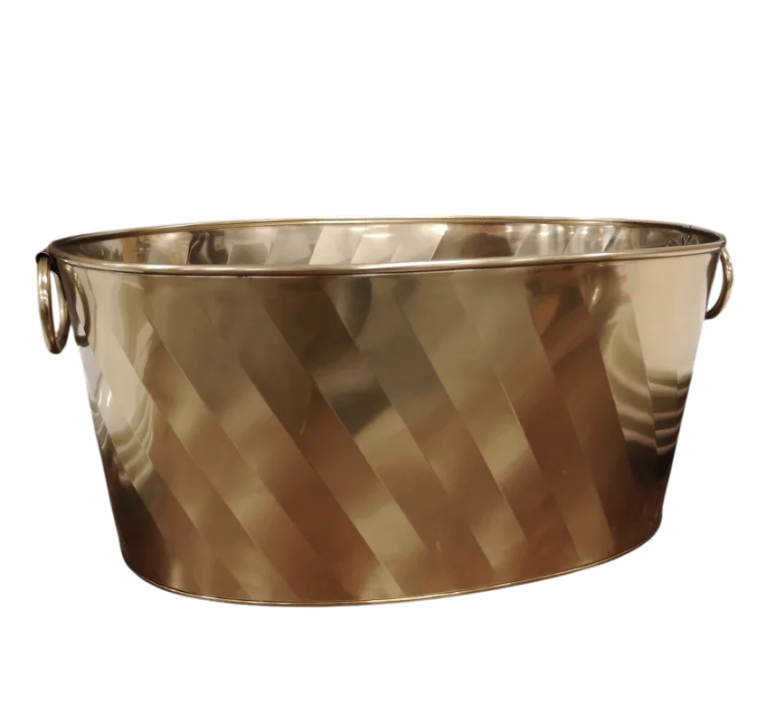 Gold textured 19"x14"x9" champagne bucket