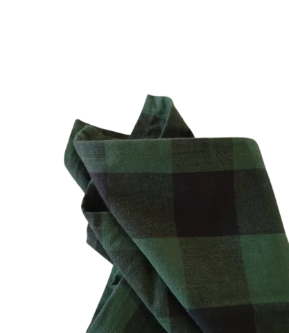 Serviette de table carreauté vert et noir