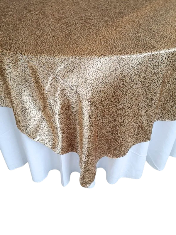 Sur-nappe 80x84 satin léopard