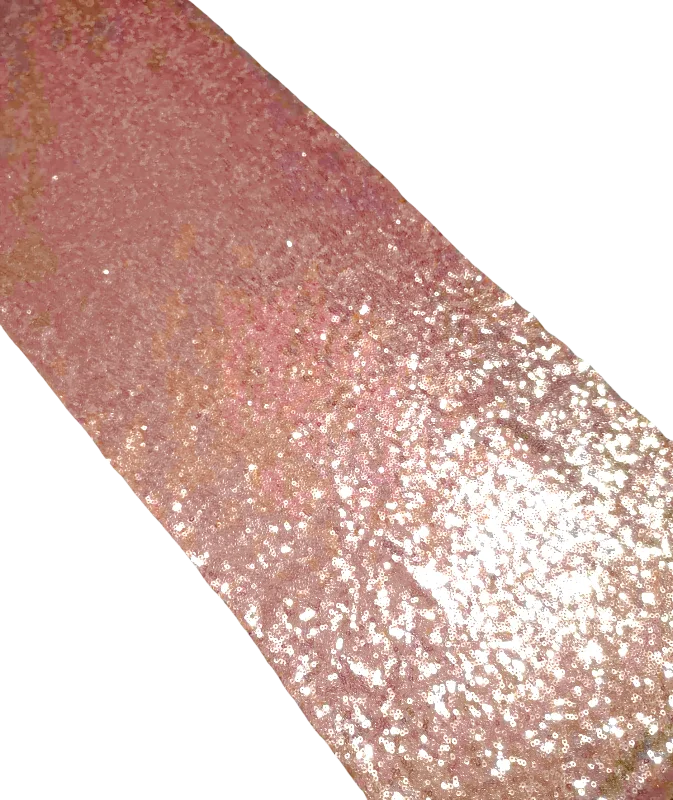 Chemin de table paillette blush 9'