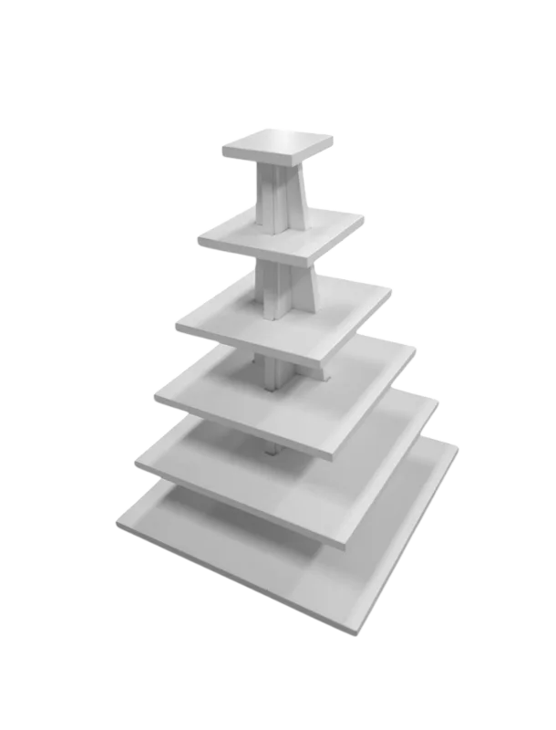 Tour à cupcake pyramide blanche