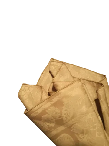 Gold floral napkin