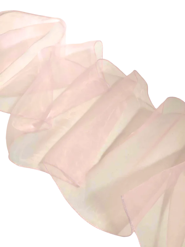 Chemin de table organza blush 8'