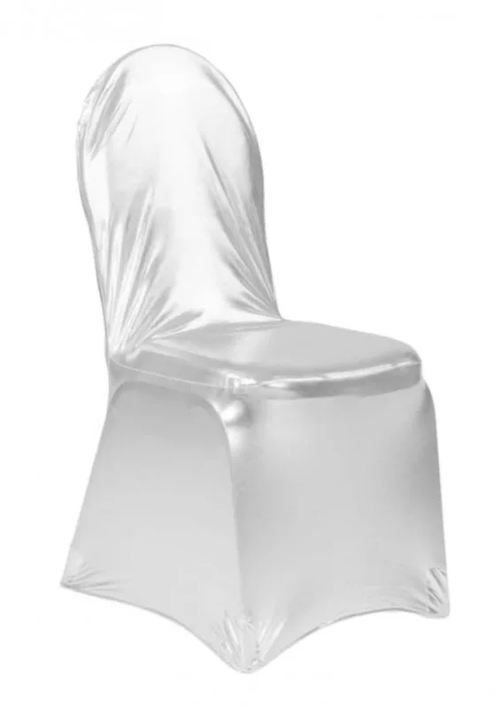 Couvre-chaise cuirette argent
