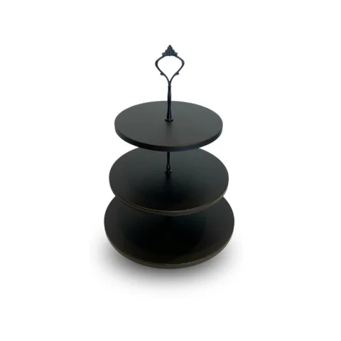 Tour à cupcake - noir 3 étages