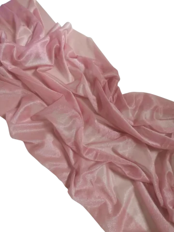 Chemin de table en mousseline blush brillant 10'