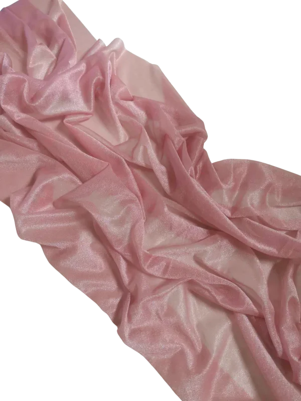 Chemin de table en mousseline blush brillant 10'
