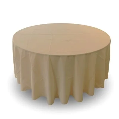 Nappe 132'' ronde beige
