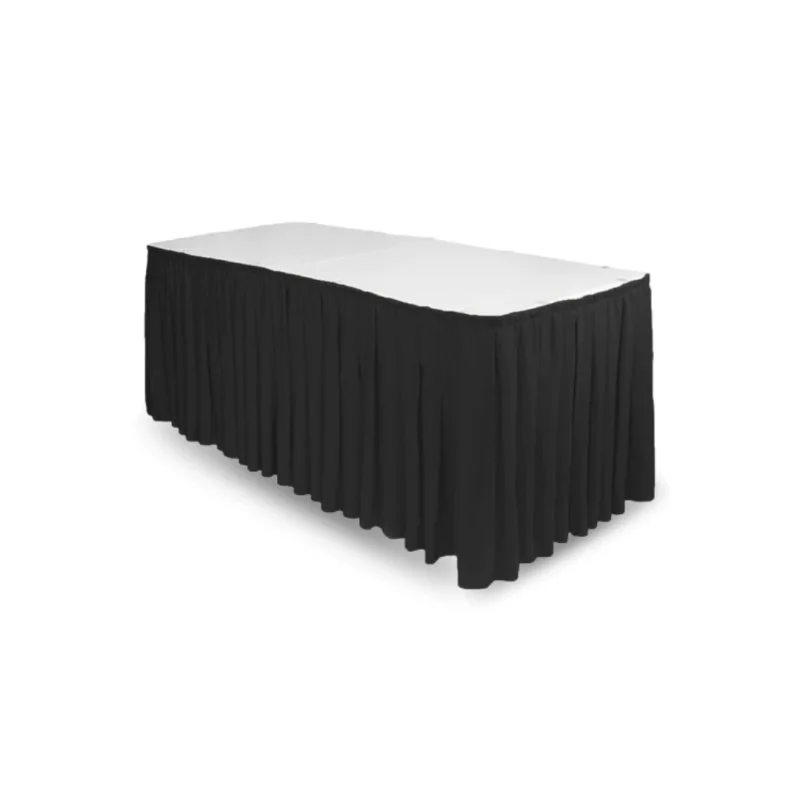 Black table skirt