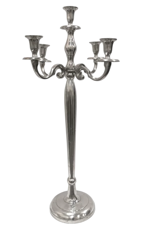 Chandelier 32'' argent 5 brins modulable