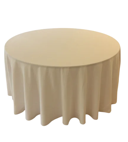 Nappe 114'' ronde ivoire