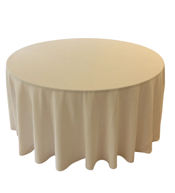 Nappe 114'' ronde ivoire