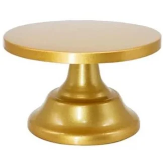 Gold pedestal cake stand 5"x8"