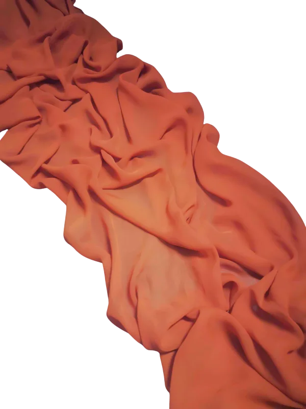 Chemin de table en mousseline terracotta 10'