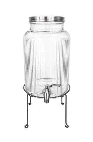 Distributeur à jus 4 litres rayure sur pied