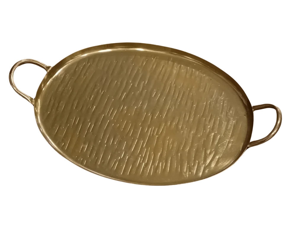 Plateau de service doré 10''x14''