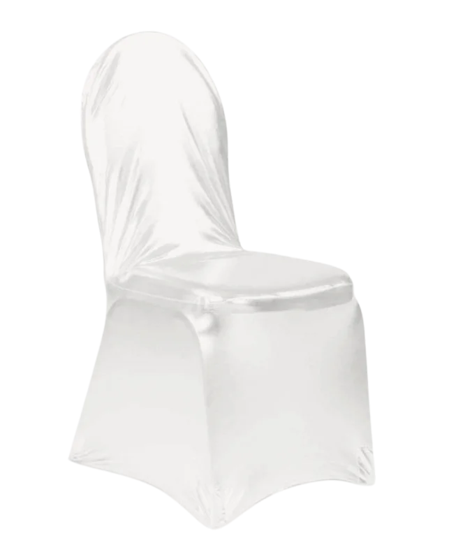 Couvre-chaise cuirette blanche