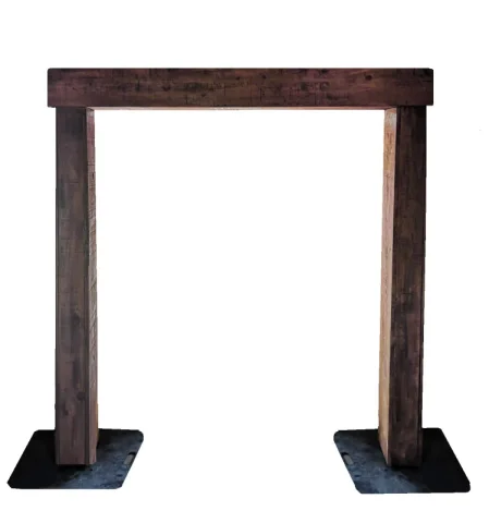 Arche rectangulaire en bois foncé 8' x 8'