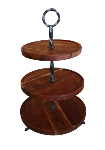 Tour à cupcake - Bois torsadé 3 étages