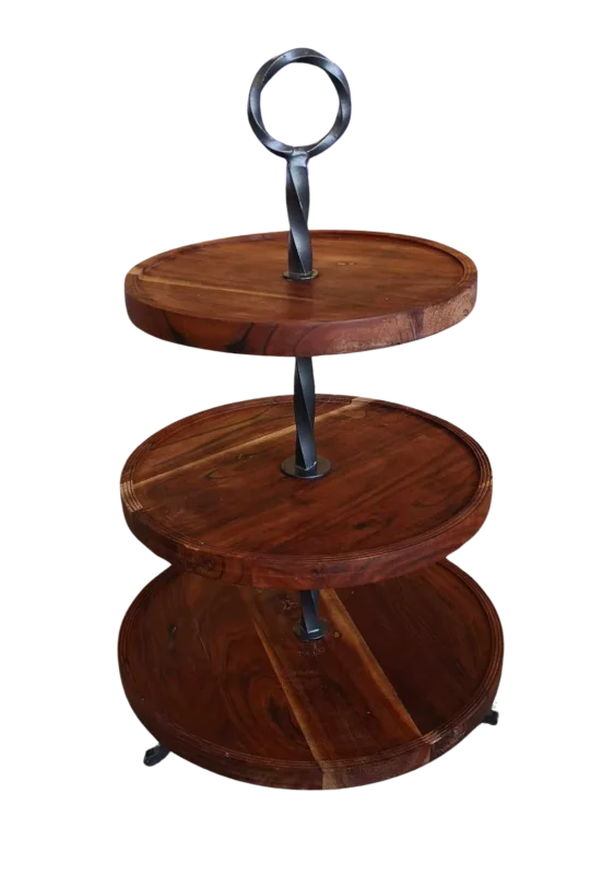 Tour à cupcake - Bois torsadé 3 étages