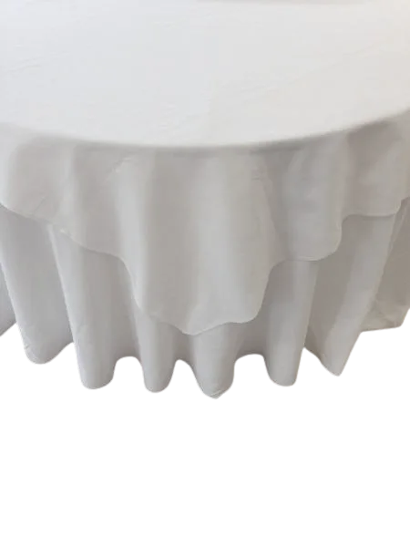 Nappe carré blanche (plusieurs grandeurs disponibles)