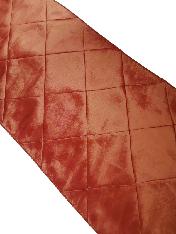 Chemin de table pintuck orange brûlée 9'