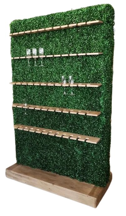 Mur de verdure porte-verres
