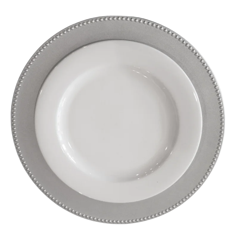 Sous-assiette argent picot