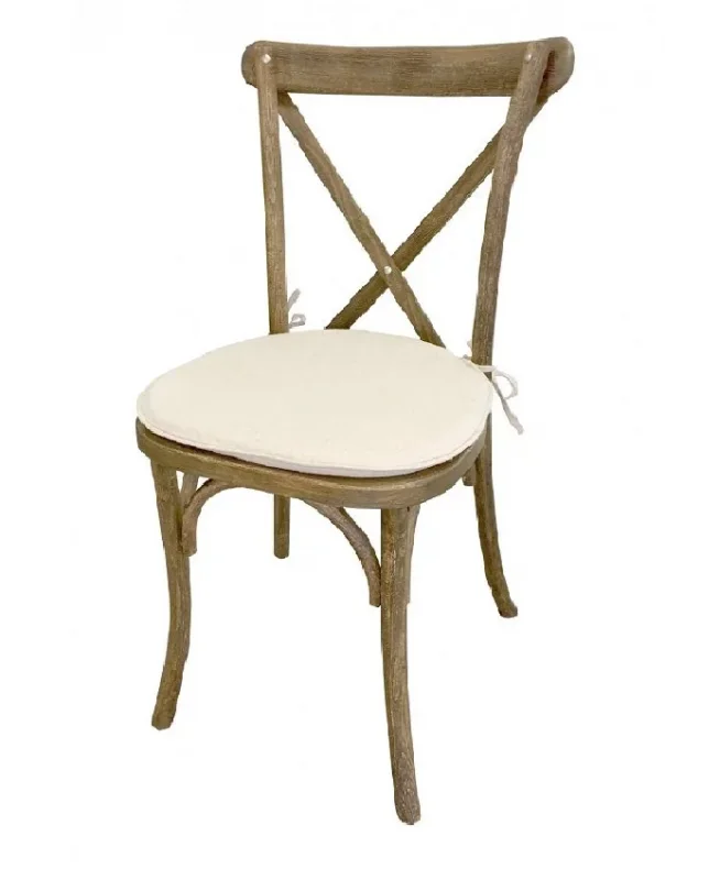 Chaise CrossBack avec coussin beige