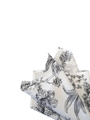 Serviette de table toile française noire