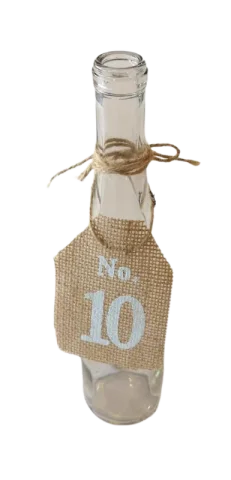 Numéro de table en jute 1-10