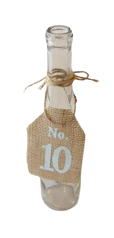 Numéro de table en jute 1-10