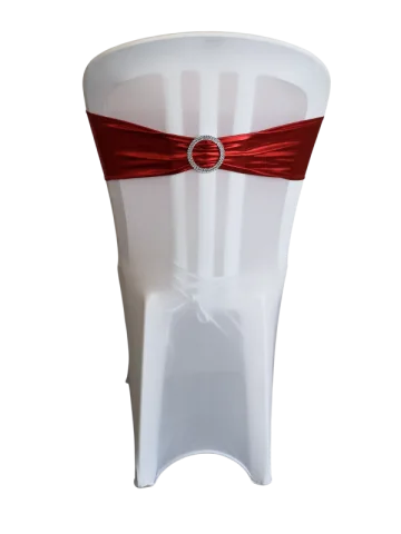 Bandeau en cuirette rouge avec bijou