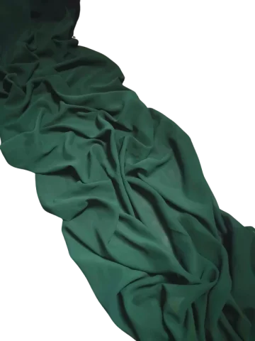 Chemin de table en mousseline vert chasseur 10'