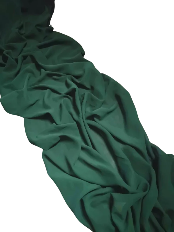 Chemin de table en mousseline vert chasseur 10'