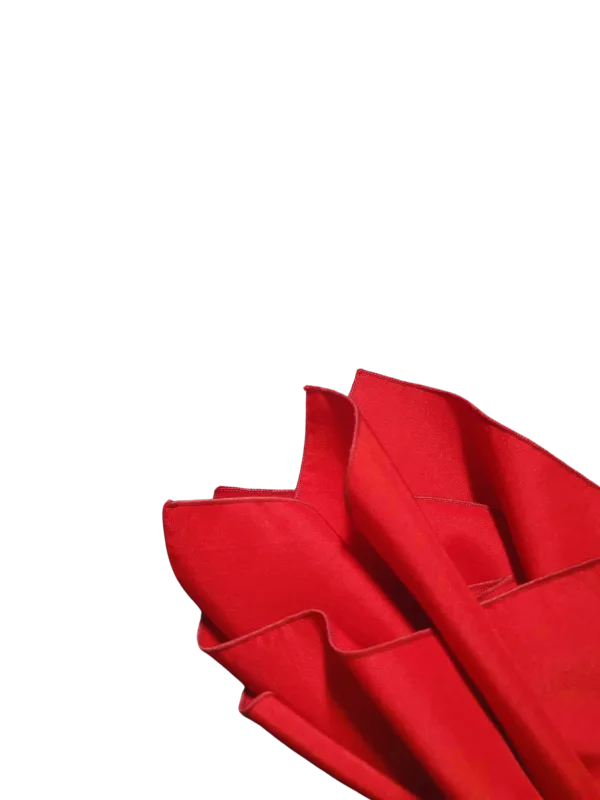 Serviette de table rouge pompier