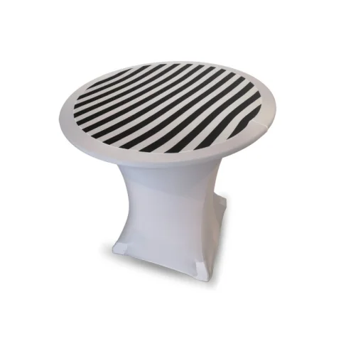 Nappe spandex rayures blanches et noires