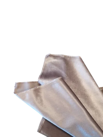 Serviette de table velours mauve métallique