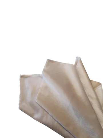 Serviette de table velours champagne