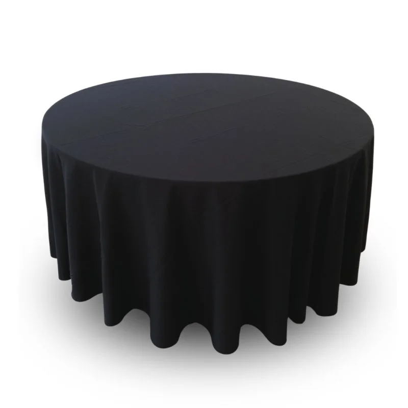 Nappe 132'' ronde noire