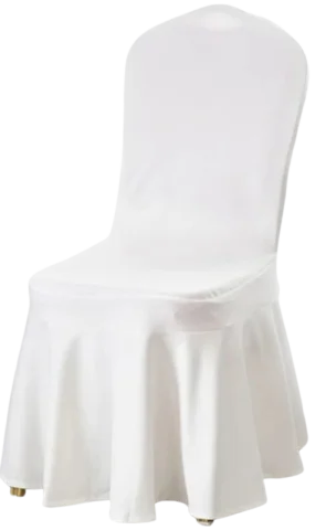Couvre-chaise blanc jupe