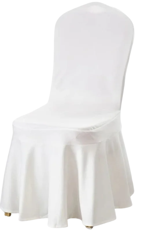 Couvre-chaise blanc jupe