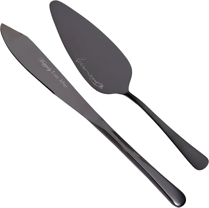 Black cake serving set